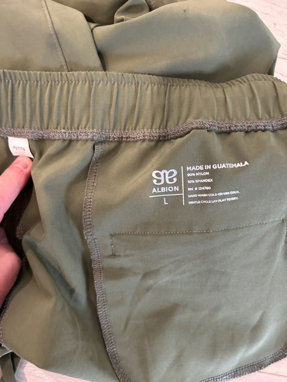Albion Olive Green Women's Drawstring Track Pants - Picture 3 of 3
